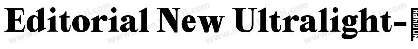 Editorial New Ultralight字体转换
